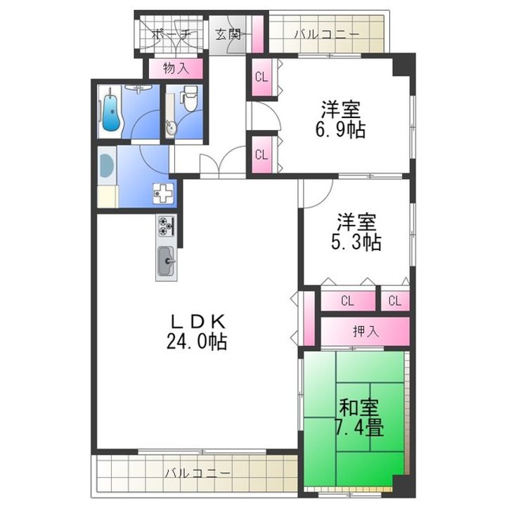 帝塚山松寿庵の間取り