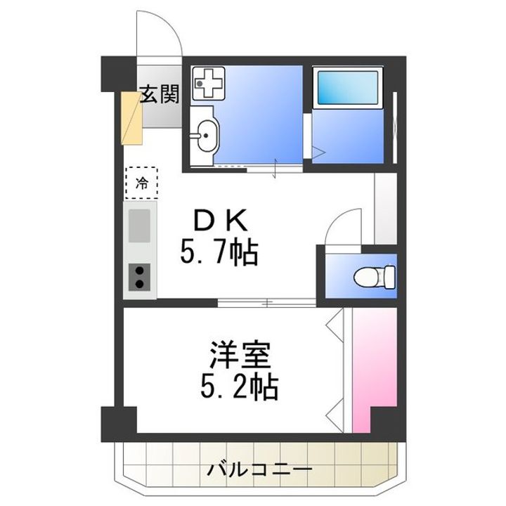 双輪建物第八コーポの間取り