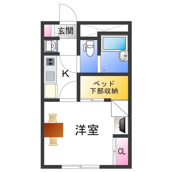 レオパレスボムール109の間取り