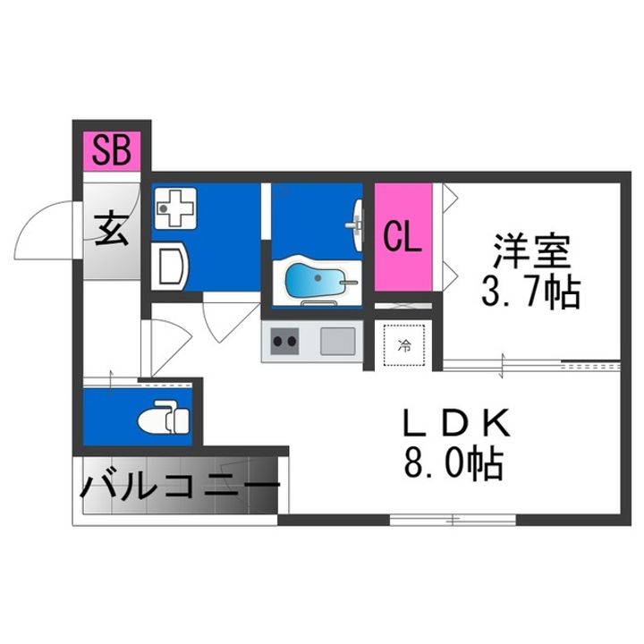 H−maison加美正覚寺Xの間取り