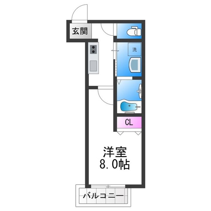 クローバー・シエル長居公園の間取り