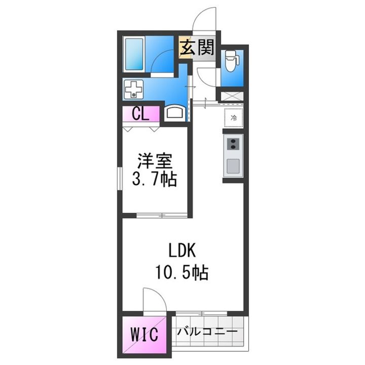 ウェルスクエア帝塚山の間取り