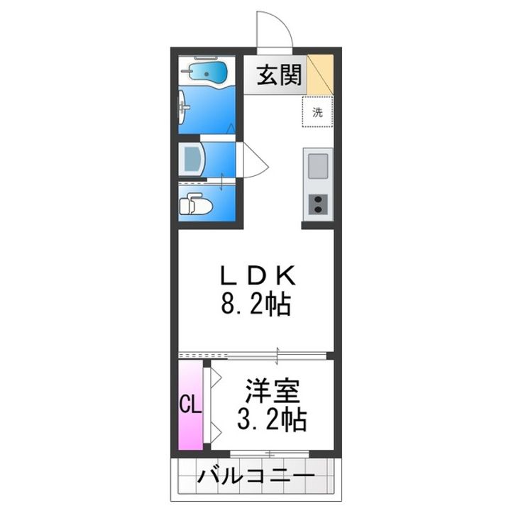 CASA南巽WESTの間取り
