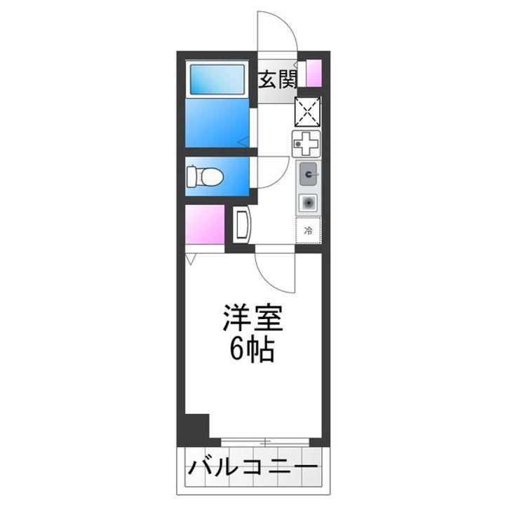 エスコート桑津の間取り