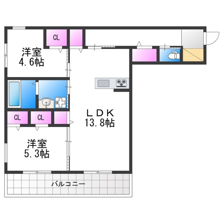 K1阪南町の間取り