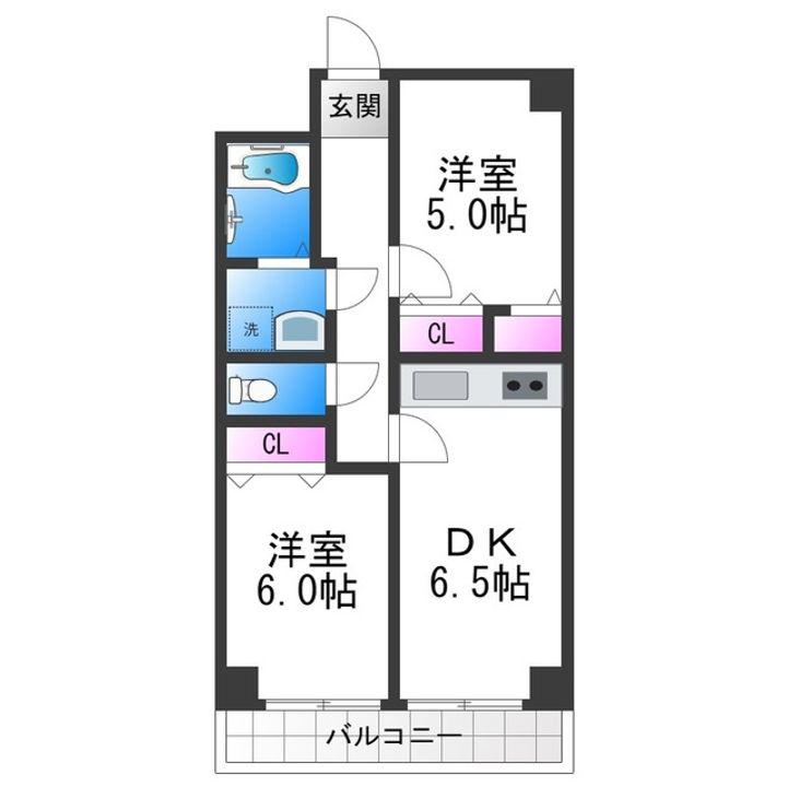 デイグラン長居公園506の間取り