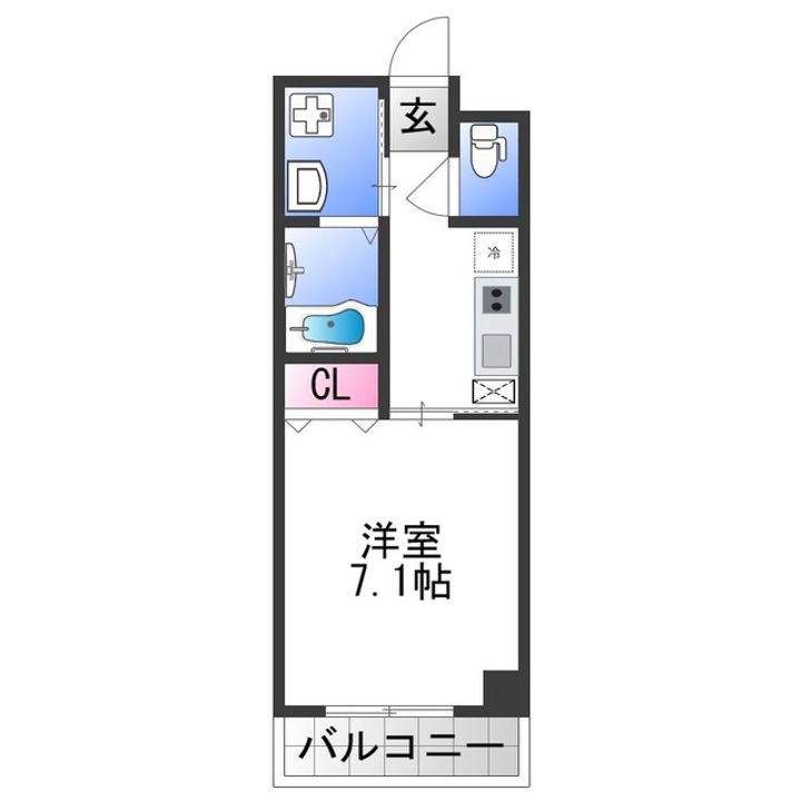 クィーンライフ勝山北405の間取り