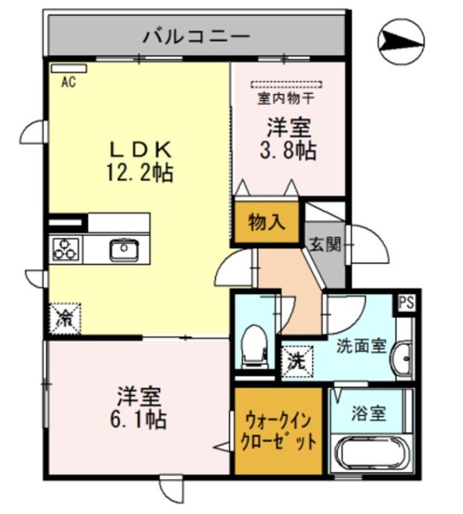 ヴィラージュNissinの間取り