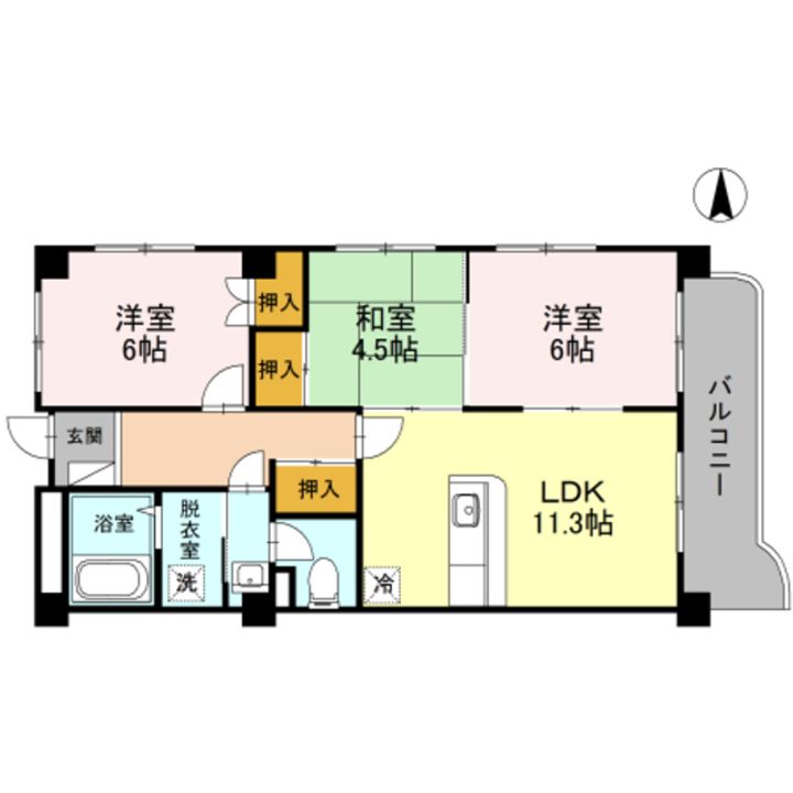 グランディール東山の間取り