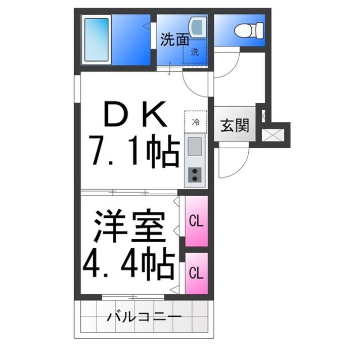 フジパレス堺浜寺石津Ⅲ番館の間取り