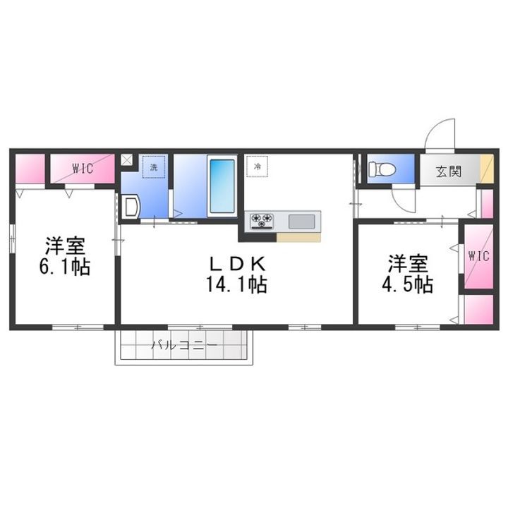 エーデル自由丘Ⅲの間取り