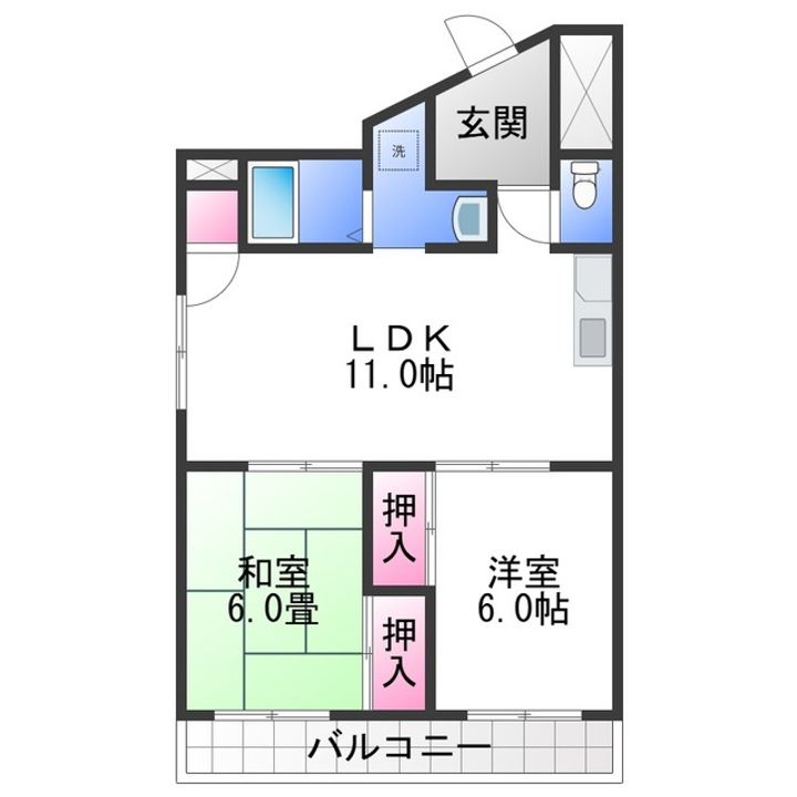 滝谷ユタカハイツの間取り