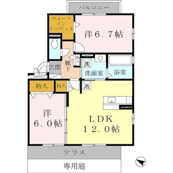 牛滝欅荘 A棟の間取り