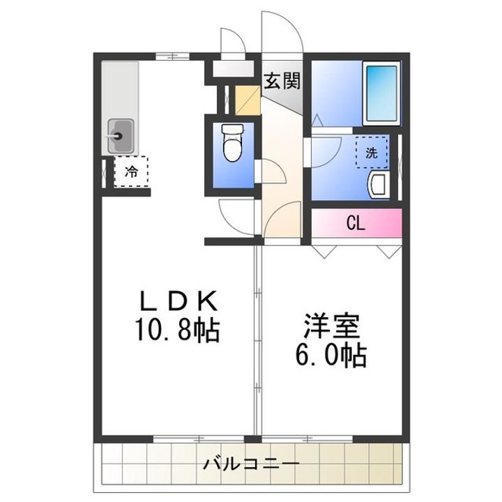 ベァーフルート深井B棟の間取り