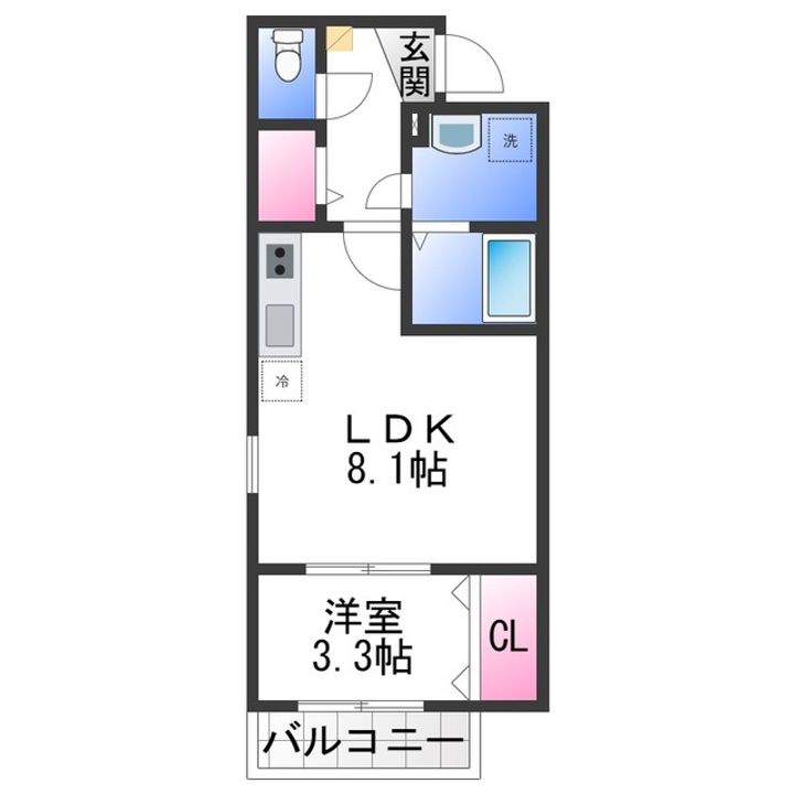 ジーメゾン高石羽衣の間取り