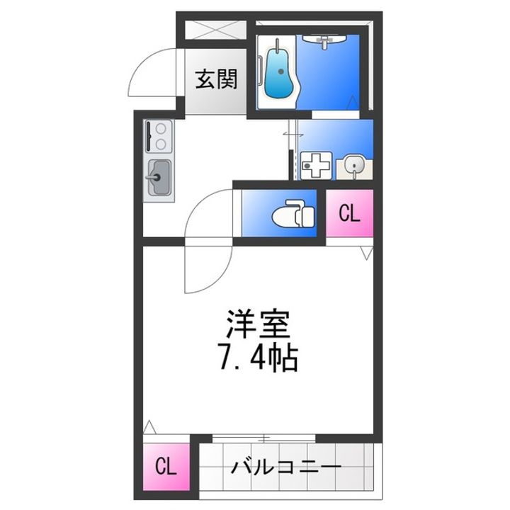 フジパレス鳳駅西Ⅵ番館の間取り