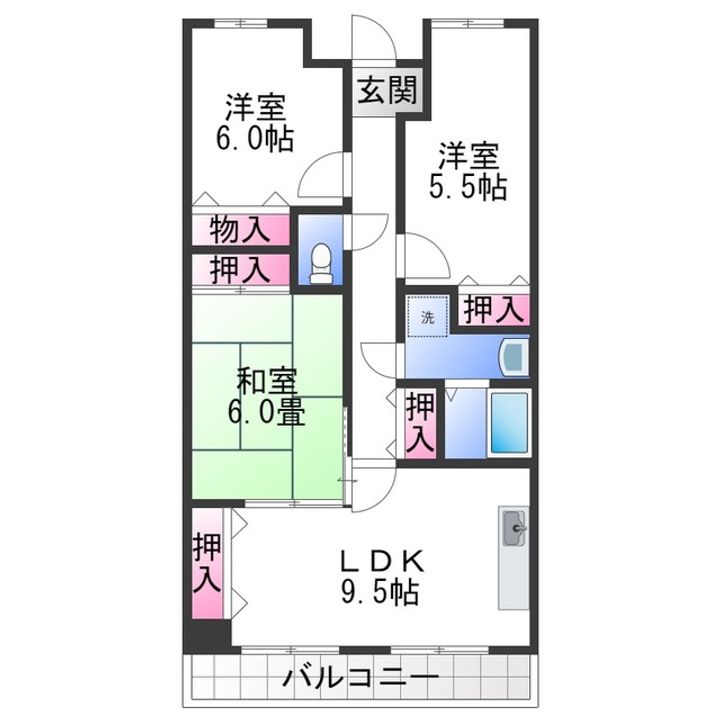 オーク一番館の間取り