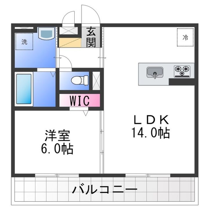 サウスメゾンジャスミンの間取り