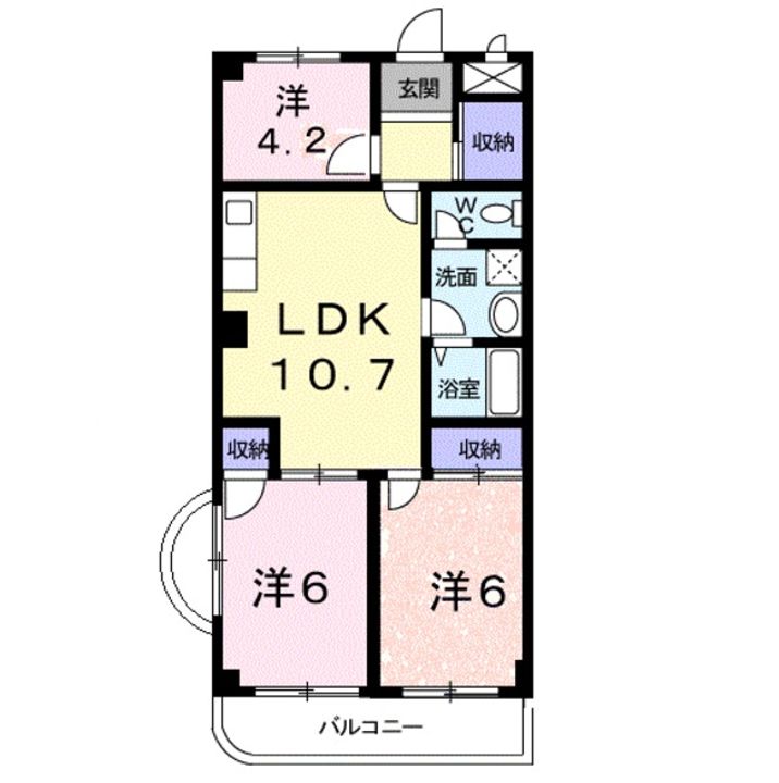 アレーゼFの間取り
