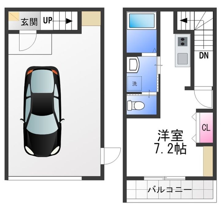 大阪府松原市高見の里6丁目(一戸建)の賃貸物件の間取り