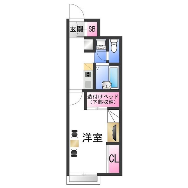 レオパレスコンフォール中島Ⅱの間取り