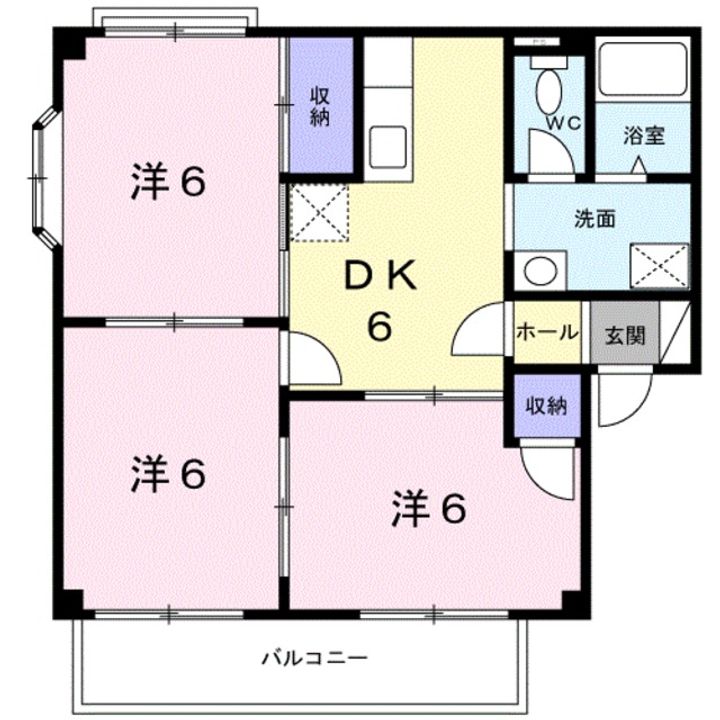 シンセリティー石本Ⅰ101の間取り