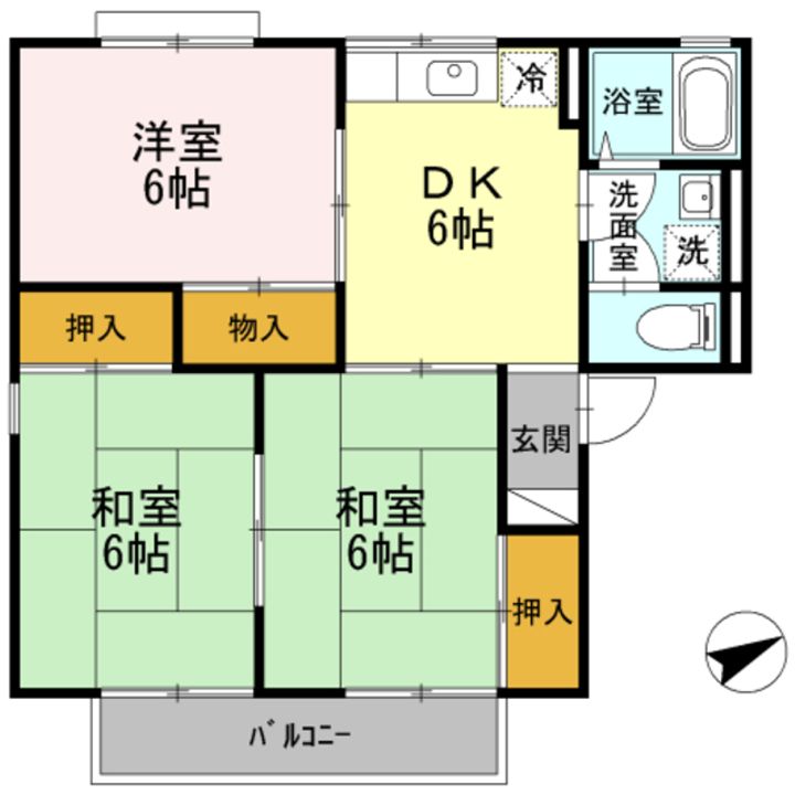 セジュール田尻の間取り