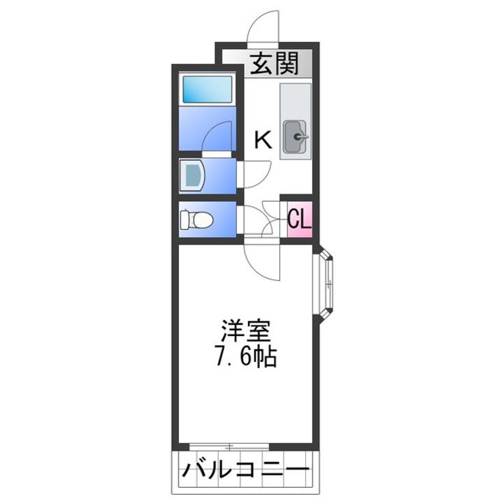 エタニティコートⅠ番館201の間取り