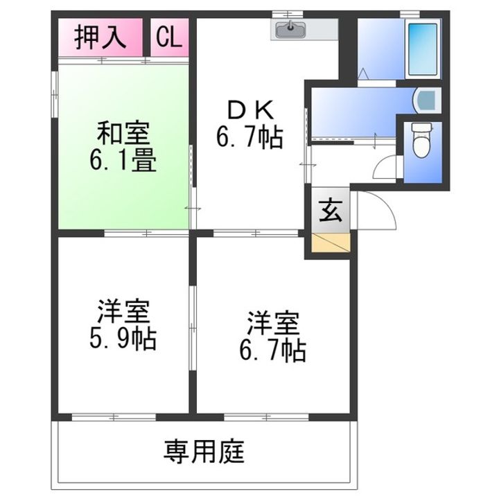 グリーンルーフの間取り