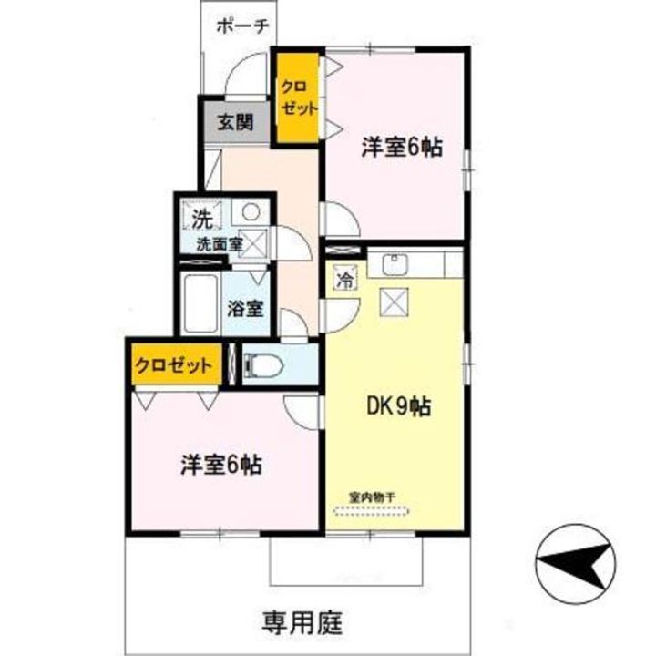 ルリール学園南館Cの間取り