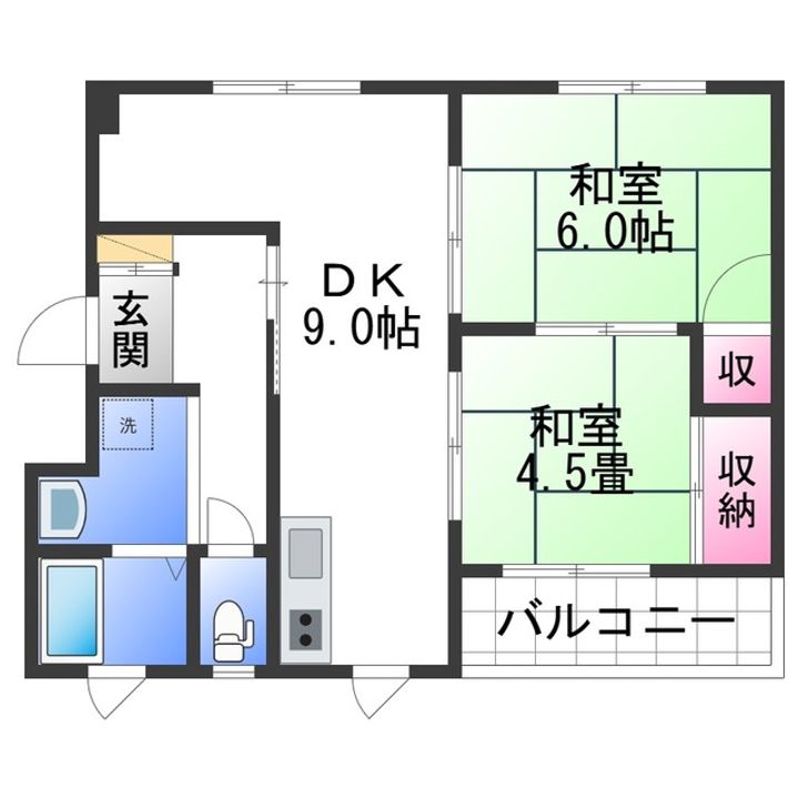 ハイツカクトの間取り