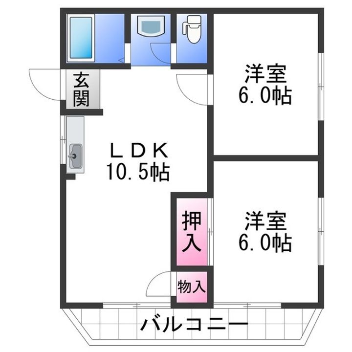 グランディール西浜の間取り