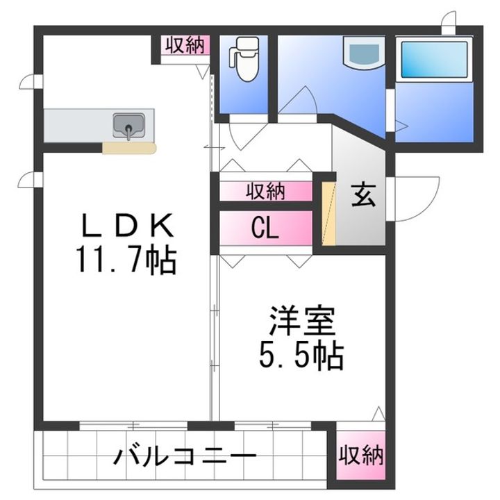 シャーメゾン砂山南の間取り