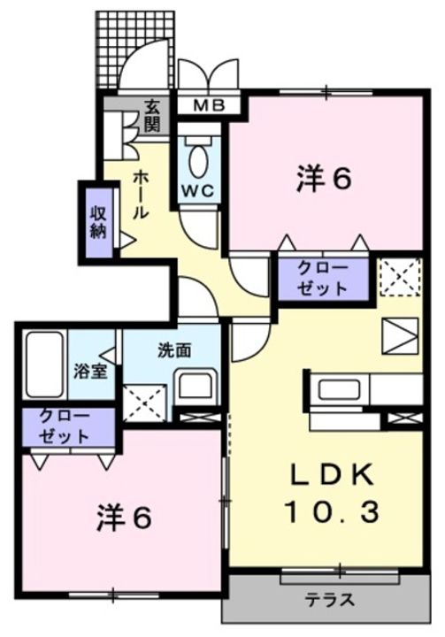 アスタ−ラビスタⅠの間取り