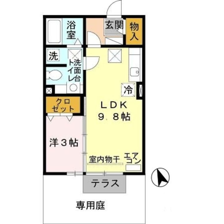 メゾンドゥソレイユ0205の間取り