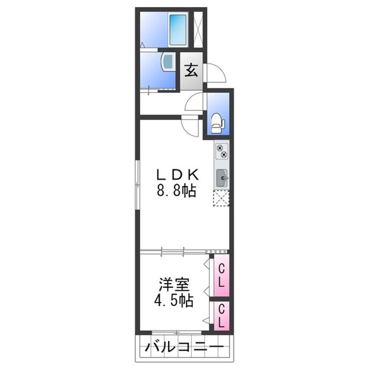 フジパレス城北Ⅱ番館の間取り