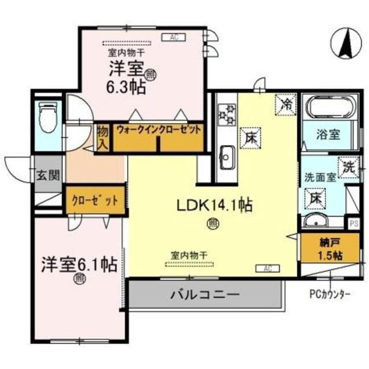 カルム アビタシオン北出島の間取り