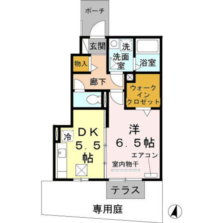 ヴィラ・シャロムB棟の間取り