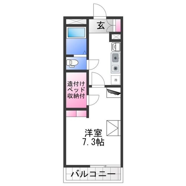 レオパレス湊御殿の間取り