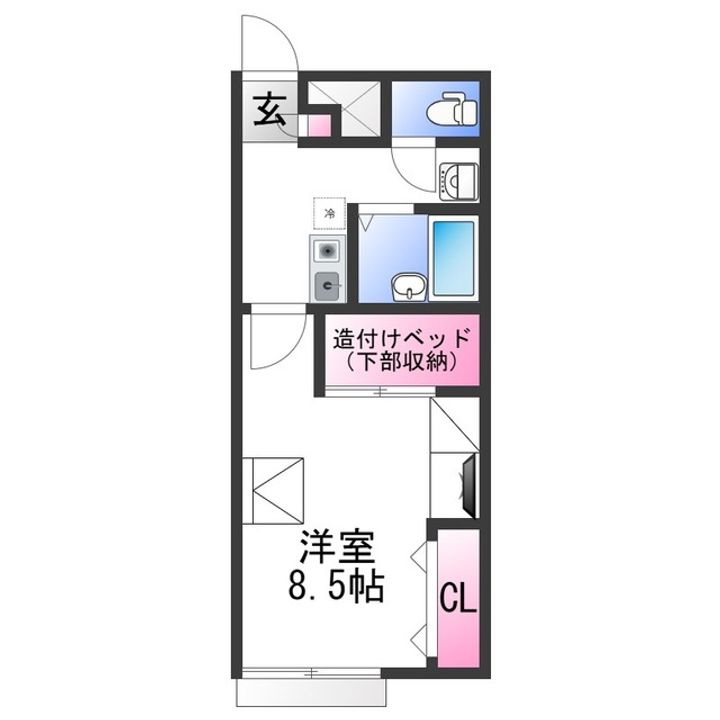 レオパレスガーデン 岩出の間取り