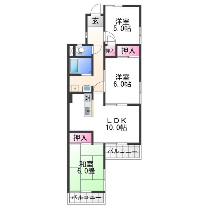 スクエアメゾン和歌山の間取り