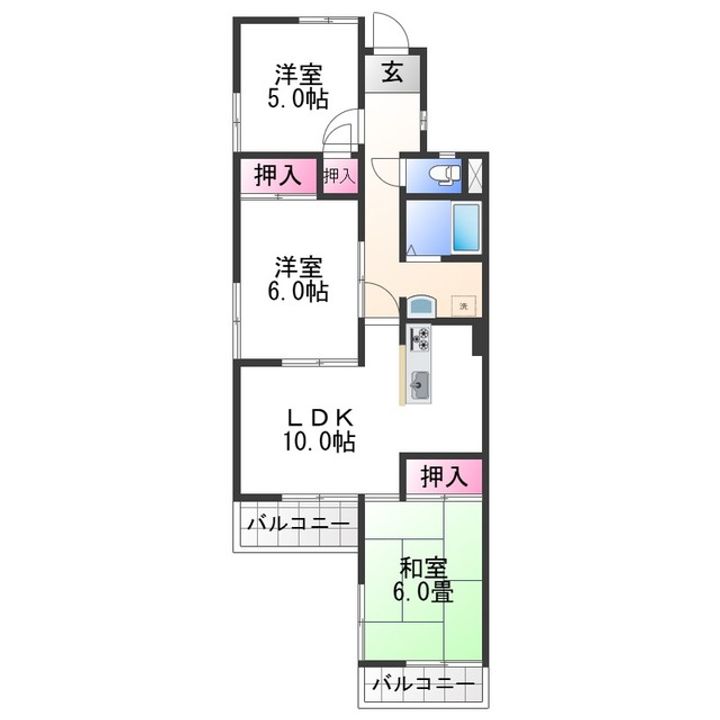 スクエアメゾン和歌山の間取り