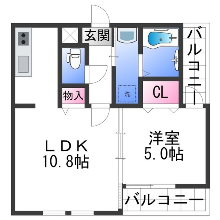 フジパレス黒田Ⅰ番館の間取り