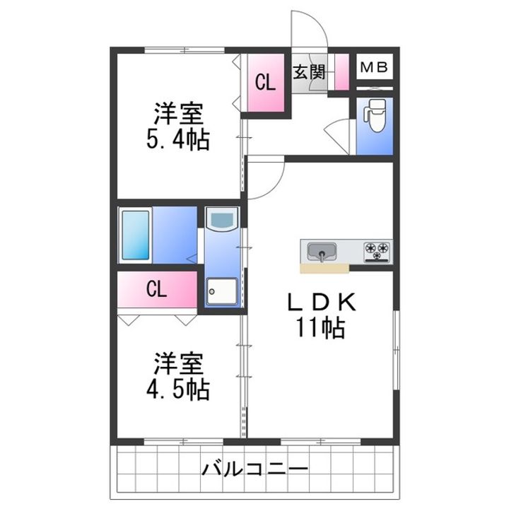 カサ・エイトの間取り