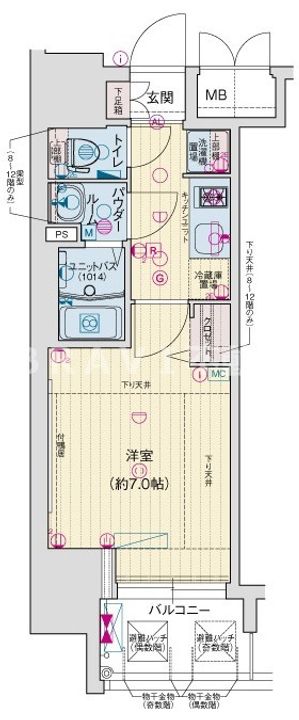 ファステート大阪城東グリッジの間取り