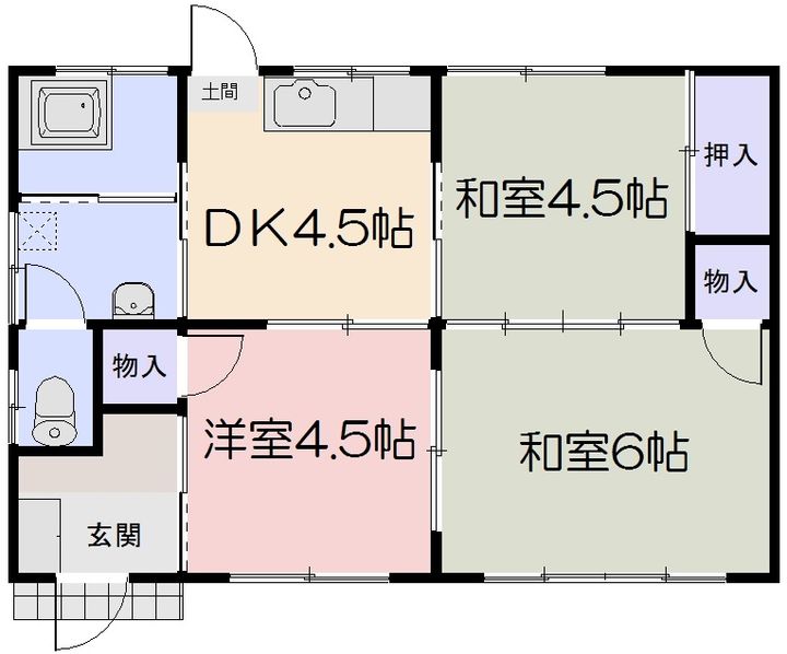 岡山県岡山市南区当新田(一戸建)の賃貸物件東北5の間取り