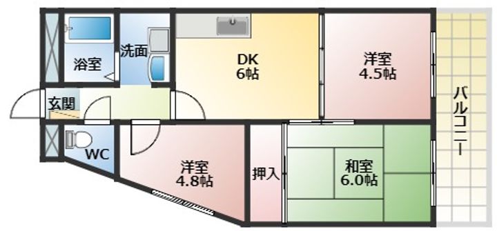 有宏ハイツの間取り