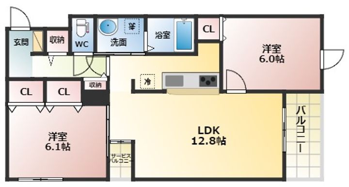 ブルーム国分の間取り