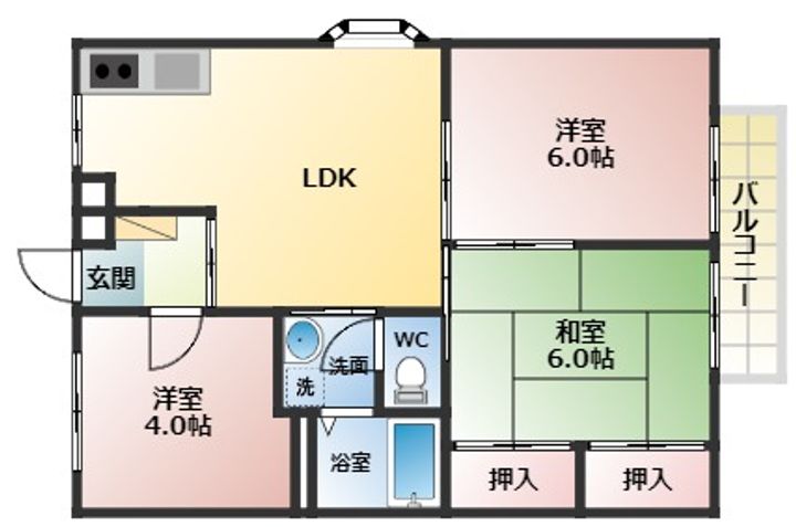 エステートピア楠の間取り
