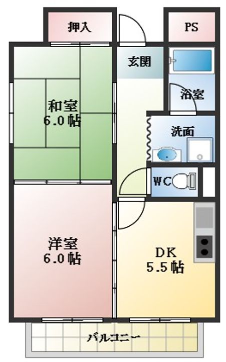 グランデ松原の間取り